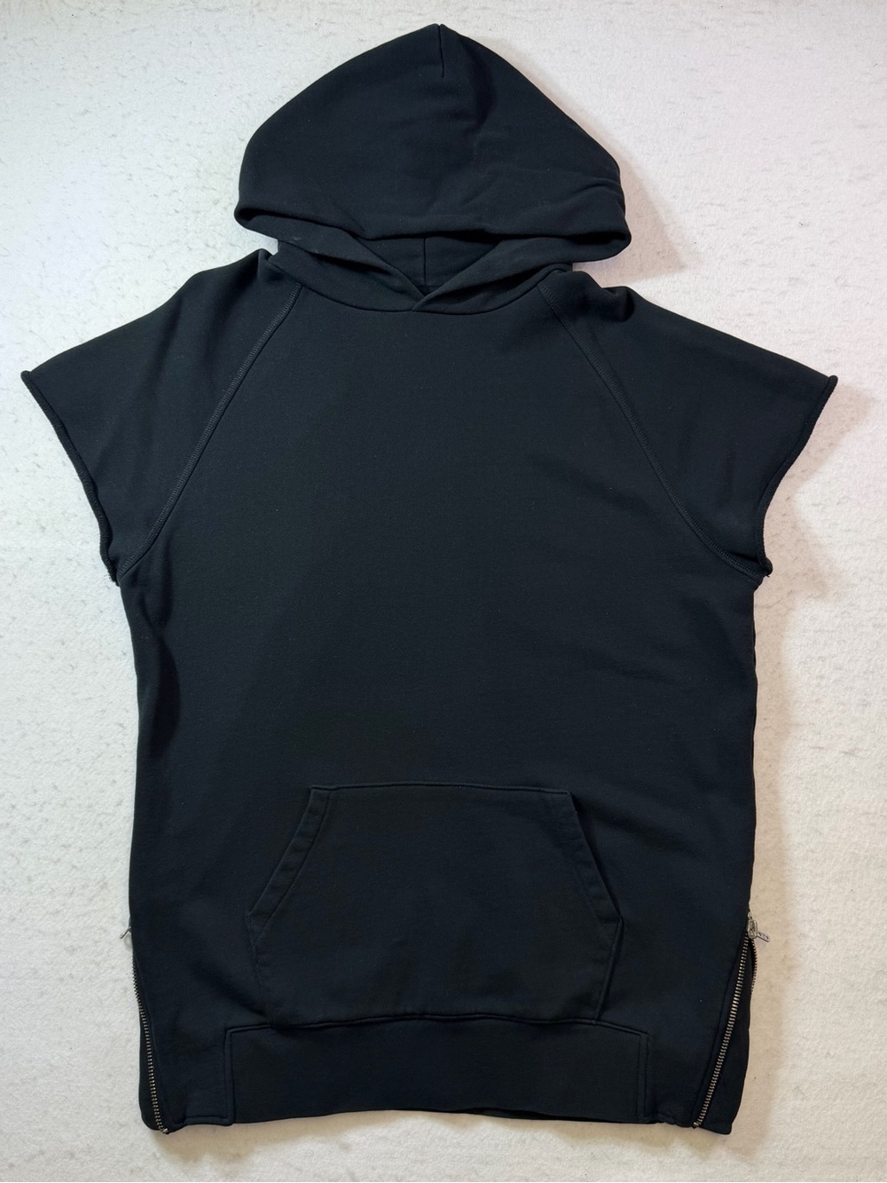 Fear of God FOG Collection One 2015 Sleeveless Hoodie Black Zipper Side Zip XL